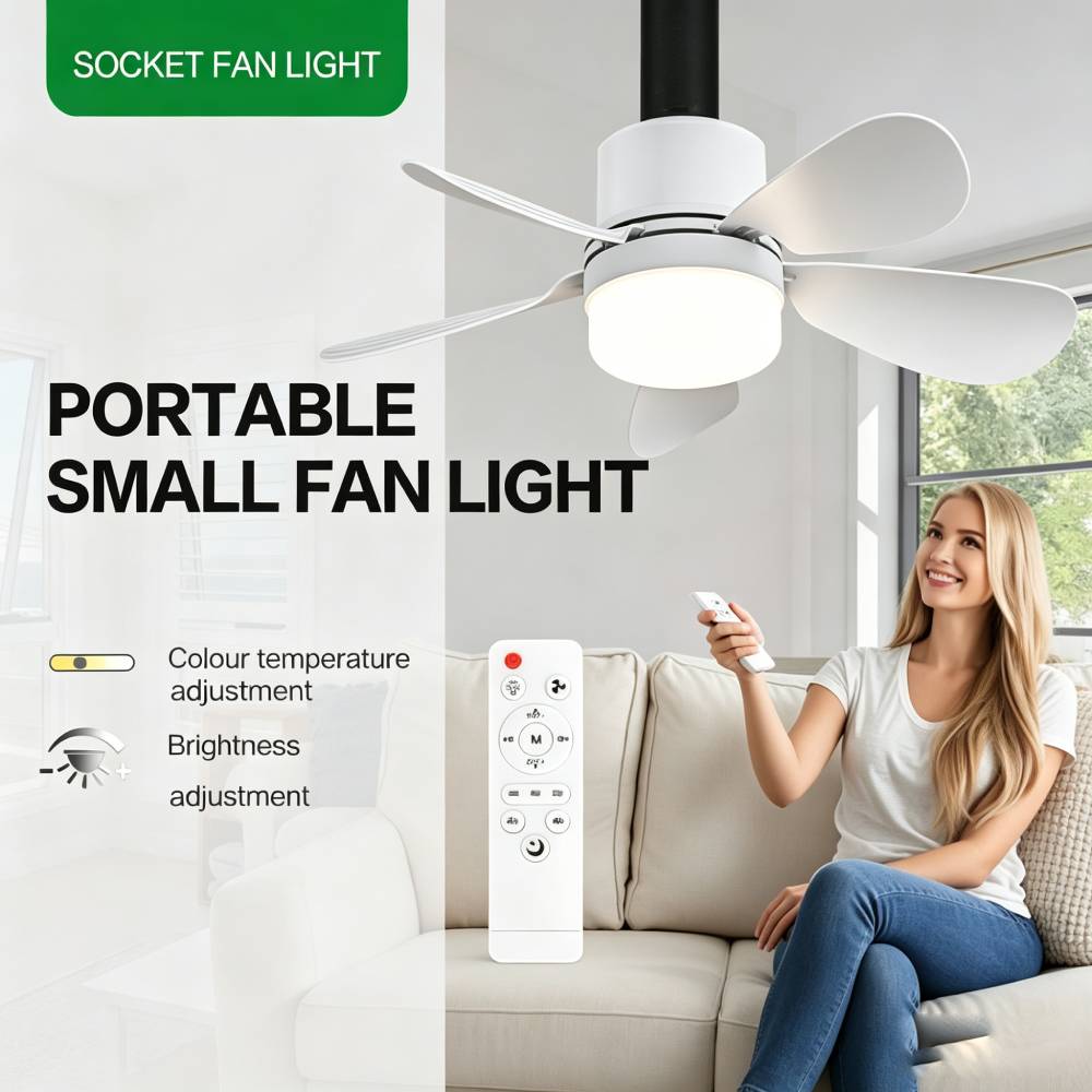 Lighting Decoration For Home - Wentylator z gniazdem na żarówkę i