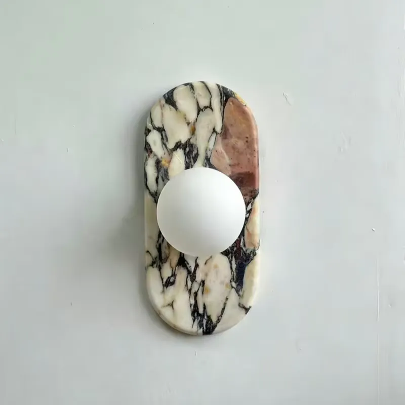 Lighting Decoration For Home - Minimalistyczna lampa ścienna z naturalnego marmuru