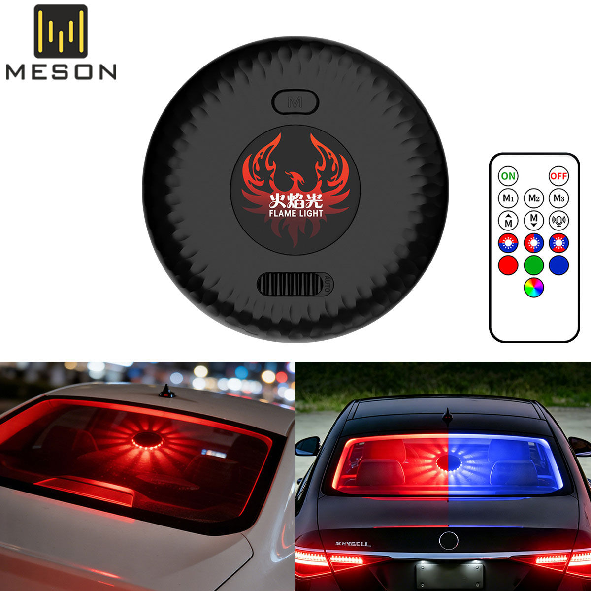 Lighting Interior Decor - KEVANLY Tylne światło ostrzegawcze RGB na