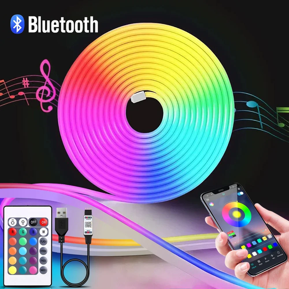 Lighting Decoration For Home - Taśma LED Neon RGB 1-5m, 5V