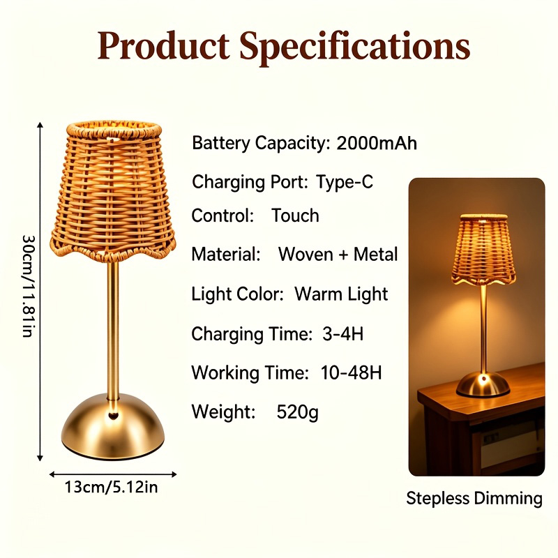 Bohemiczna tkana lampa stołowa – Lighting Decoration For Home recenzja i cena