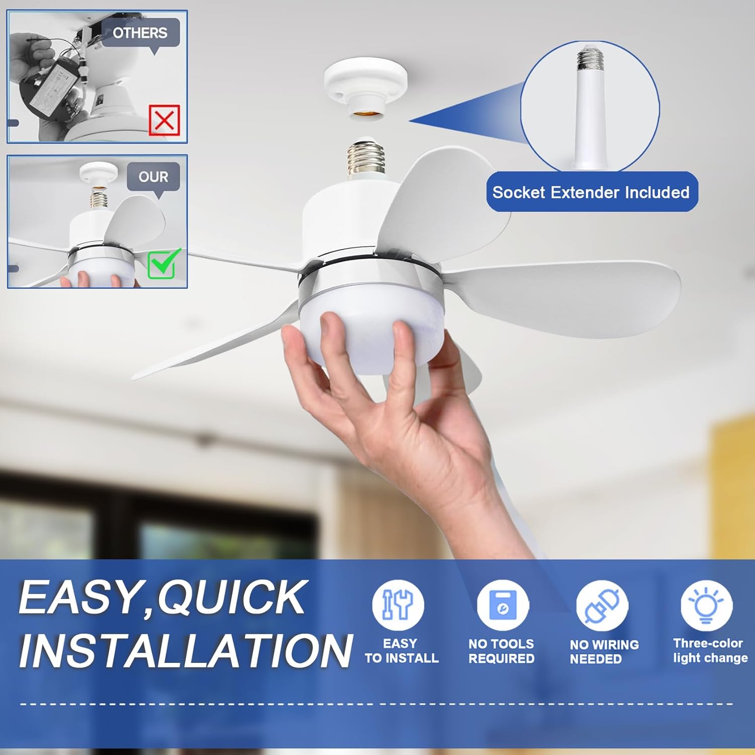 Wentylator z gniazdem na żarów – Lighting Decoration For Home recenzja i cena