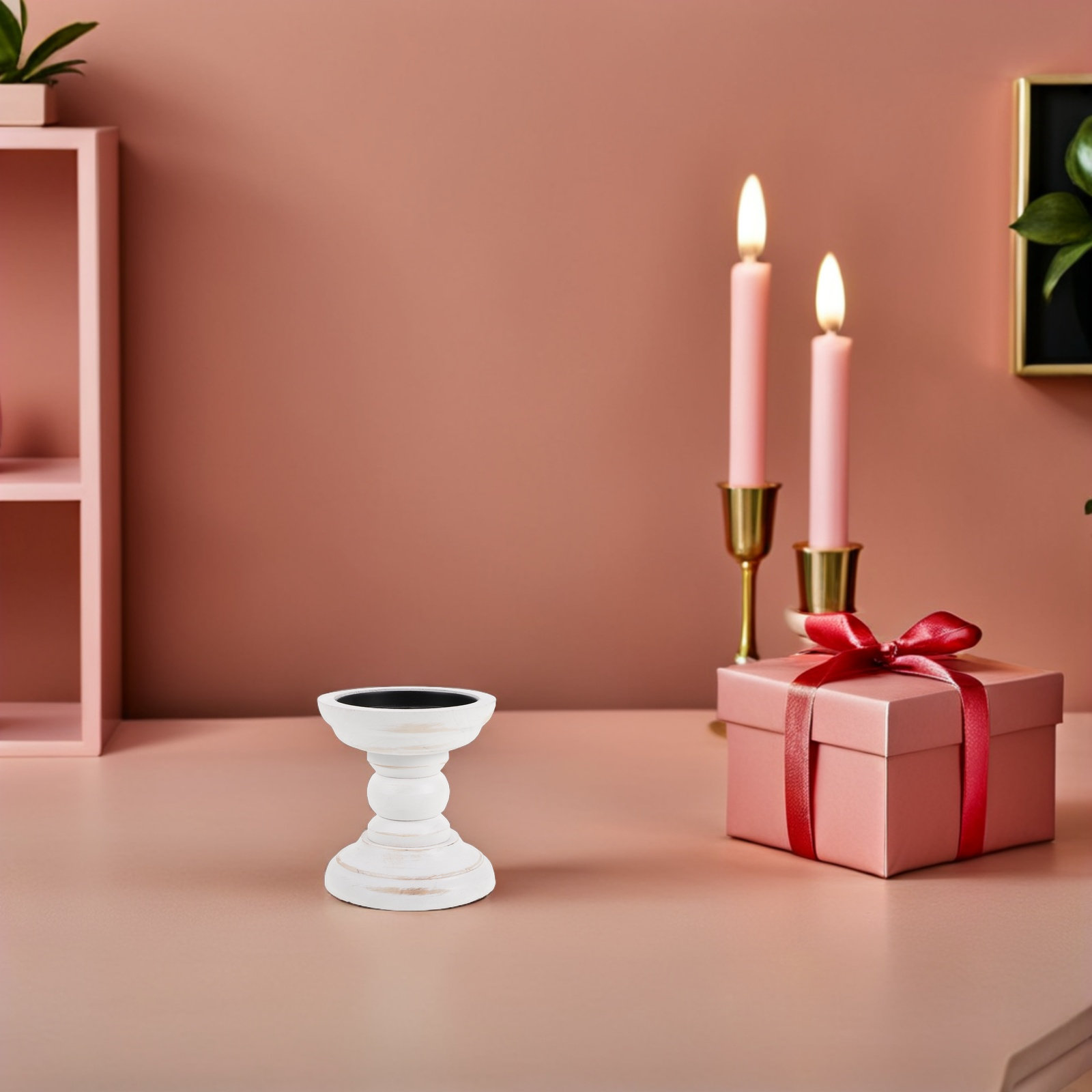 2 szt. Vintage Drewniane Podst – Candle Holder Set recenzja i cena
