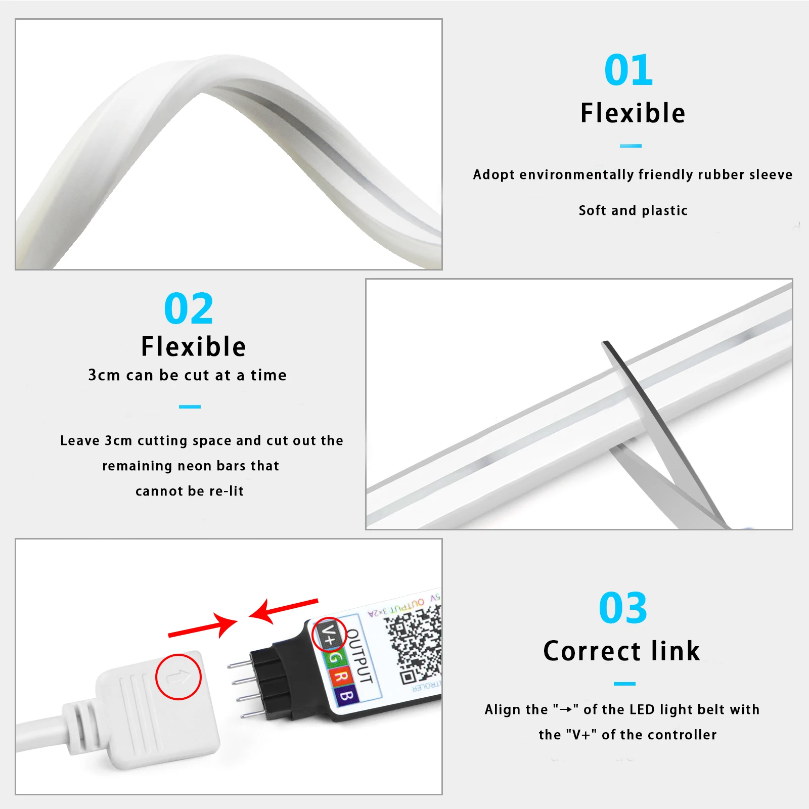 Taśma LED Neon RGB 1-5m, 5V US – Lighting Decoration For Home recenzja i cena